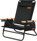 Beach Chair 4-Position Adjustable Backrest Reclining Beach Chair