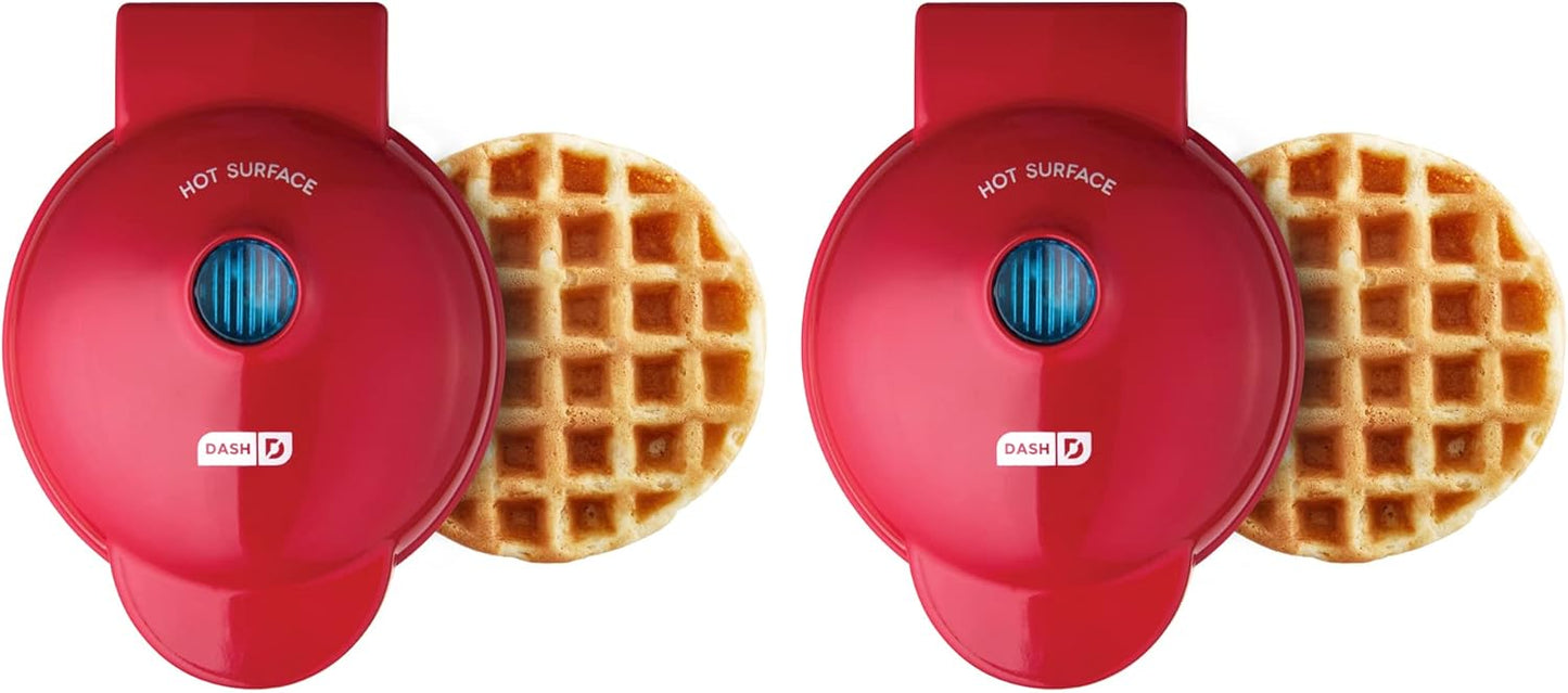 DASH Mini Waffle Maker 2 Pack - Make Perfect Individual Waffles!