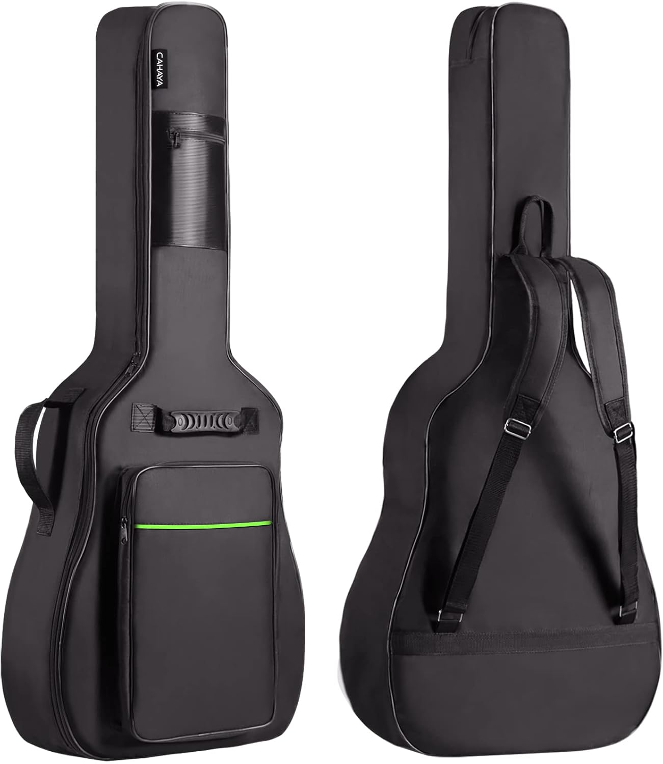 Protective 0.35 In Thick Padding Guitar Bag for Acoustic Guitars - Waterproof & Adjustable Straps