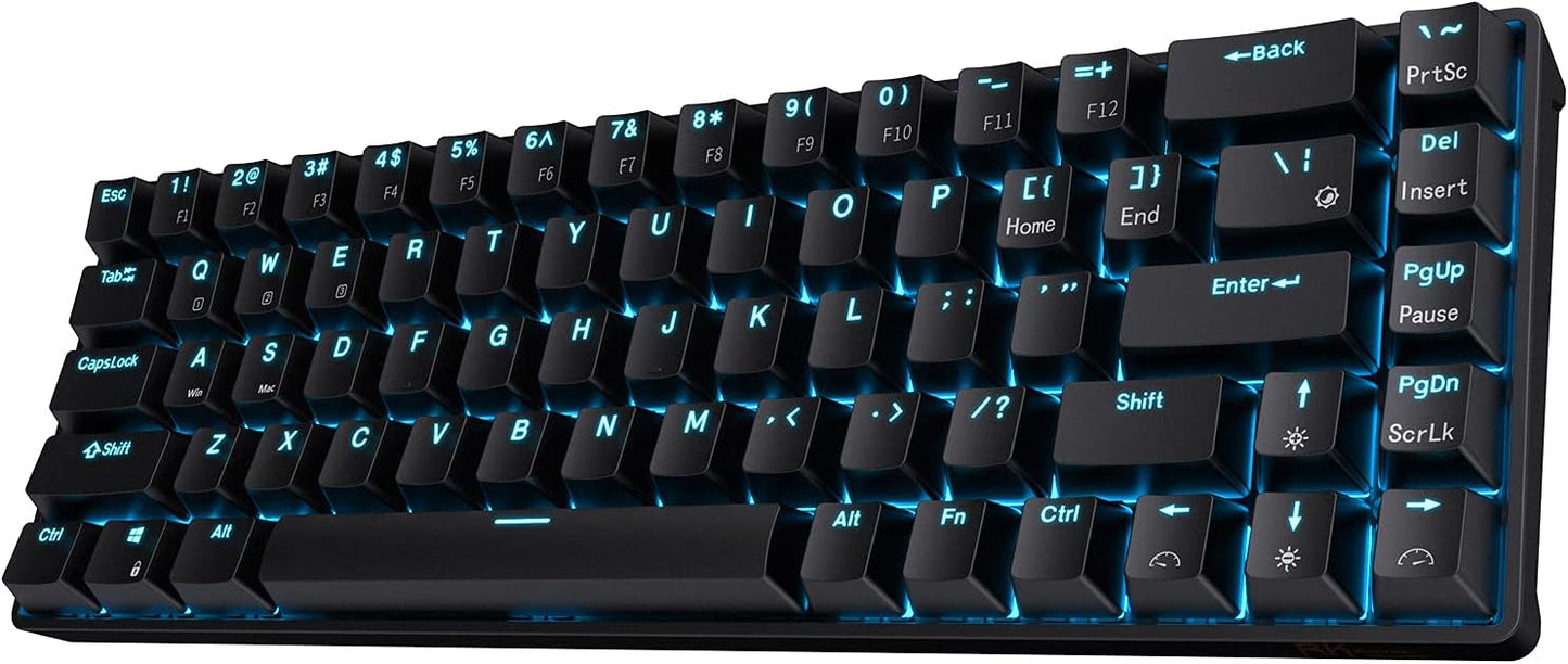 RK68 Wireless 65% Mechanical Keyboard - Hot Swappable, Compact Gaming, Quiet Red Switch