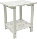 Outdoor Side Table 17in White - Weather Resistant Adirondack End Table