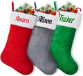 Christmas Stockings Personalized 4 Pack - Custom Name 20in Plush