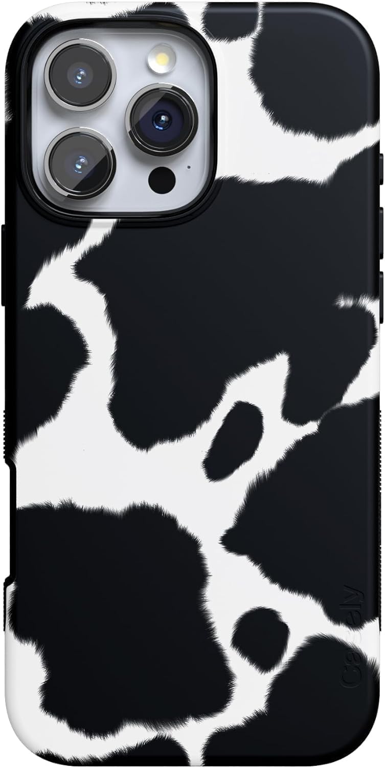 Casely iPhone 16 Pro Max Case | Bold Protective Cow Print Design