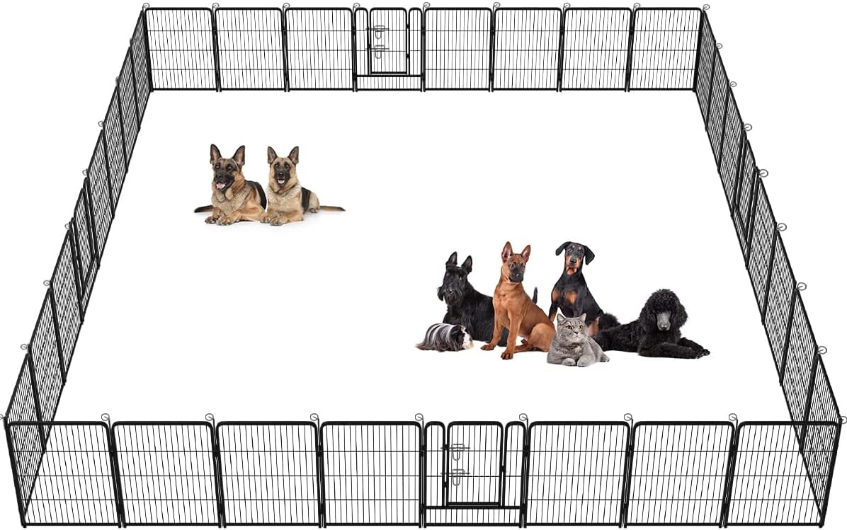 BestPet Dog Playpen 32 Inch Heavy Duty Metal Pet Exercise Pen