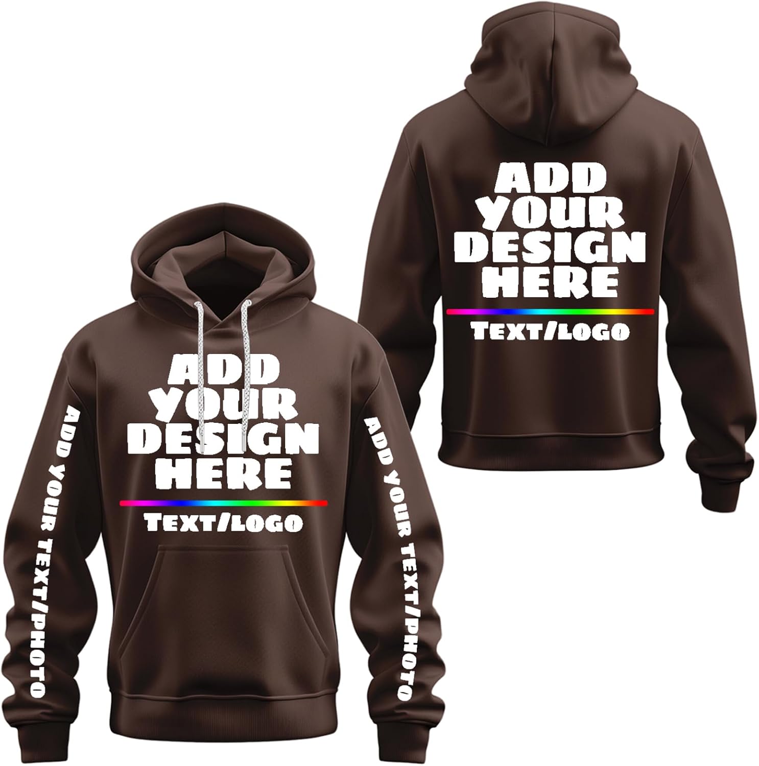 Personalize Your Style: Customizable Black Unisex Hoodie - Chexin