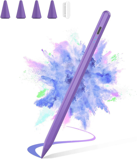 Fast Charge Stylus Pen for Apple iPad: Tilt Sensitivity, Palm Rejection, Magnetic