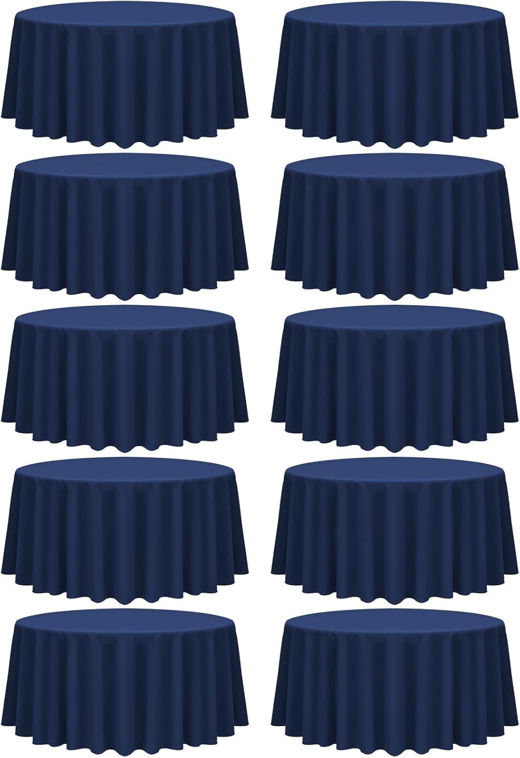 90 Inch Navy Blue Round Tablecloths for Elegant Events and Dining