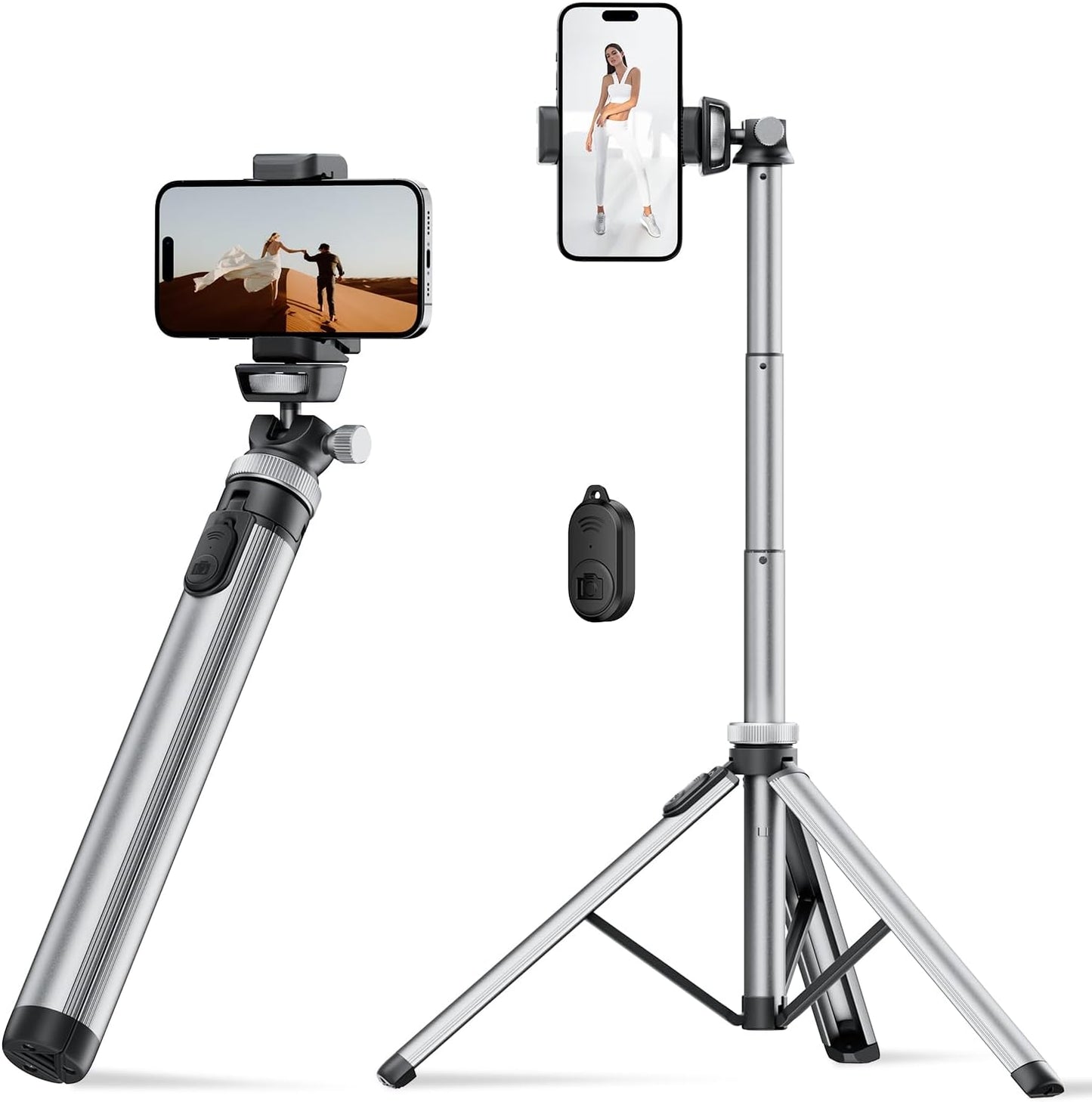 EUCOS Metal 67in iPhone Tripod Stand with Remote for Filming