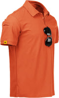 ZITY Mens Polo Shirt Short Sleeve Athletic Golf Polo - Breathable easy