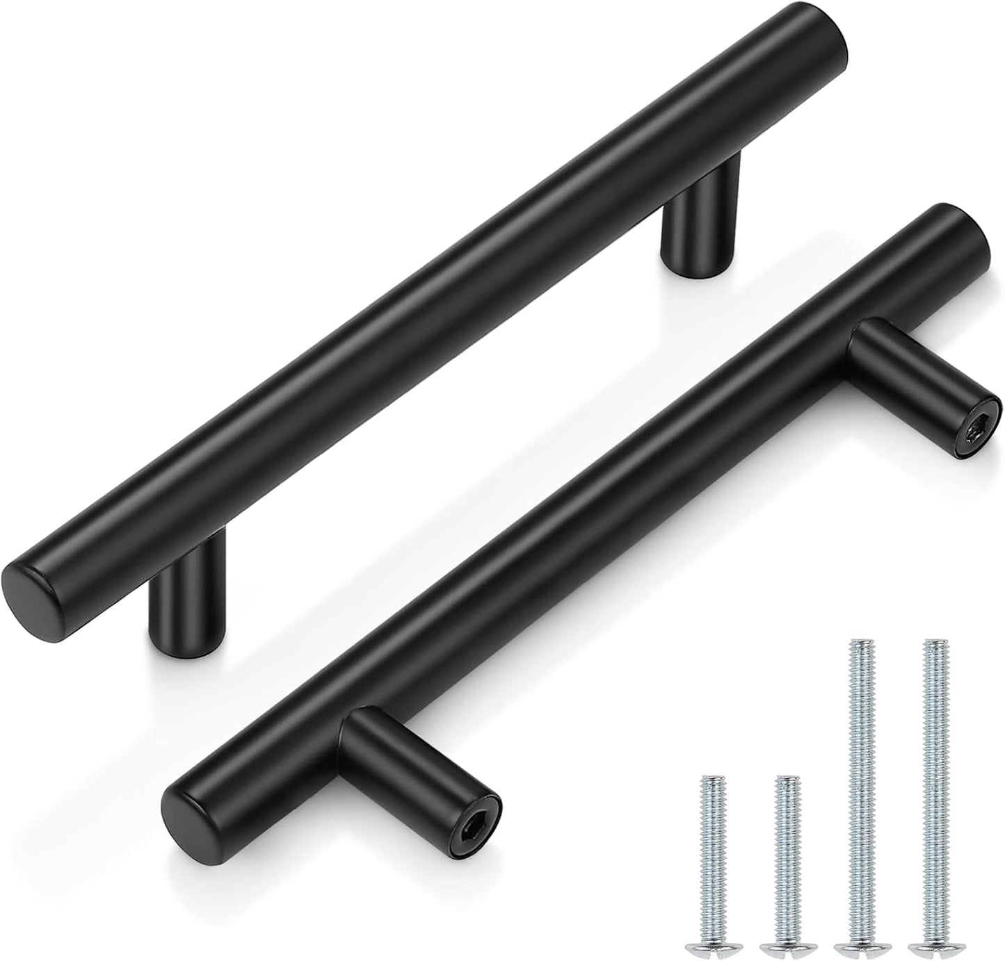 Probrico 30 Pack Black Cabinet Handles for Kitchen and Closet