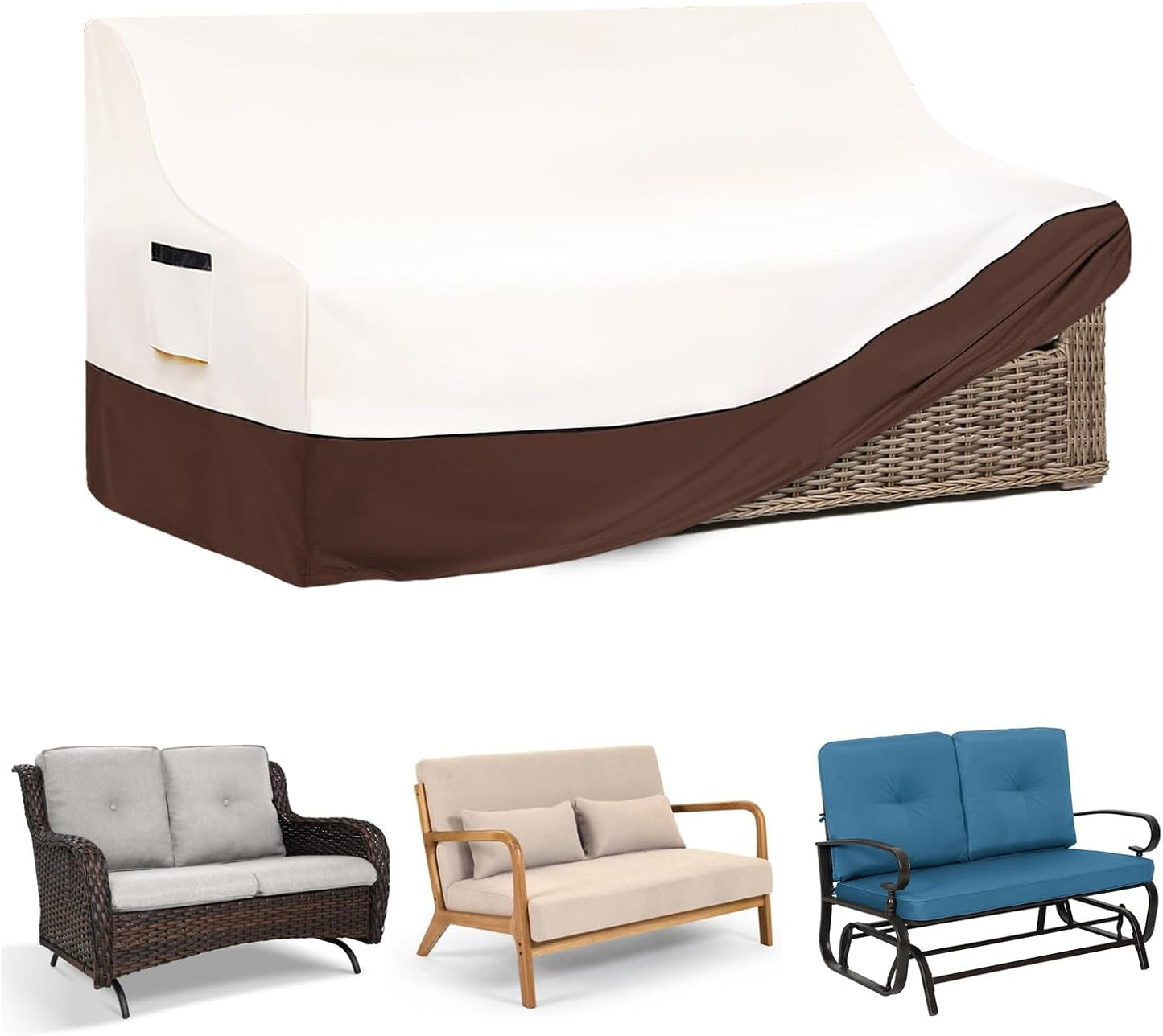 Heavy-Duty Waterproof Outdoor Couch Covers for Loveseats & Benches
