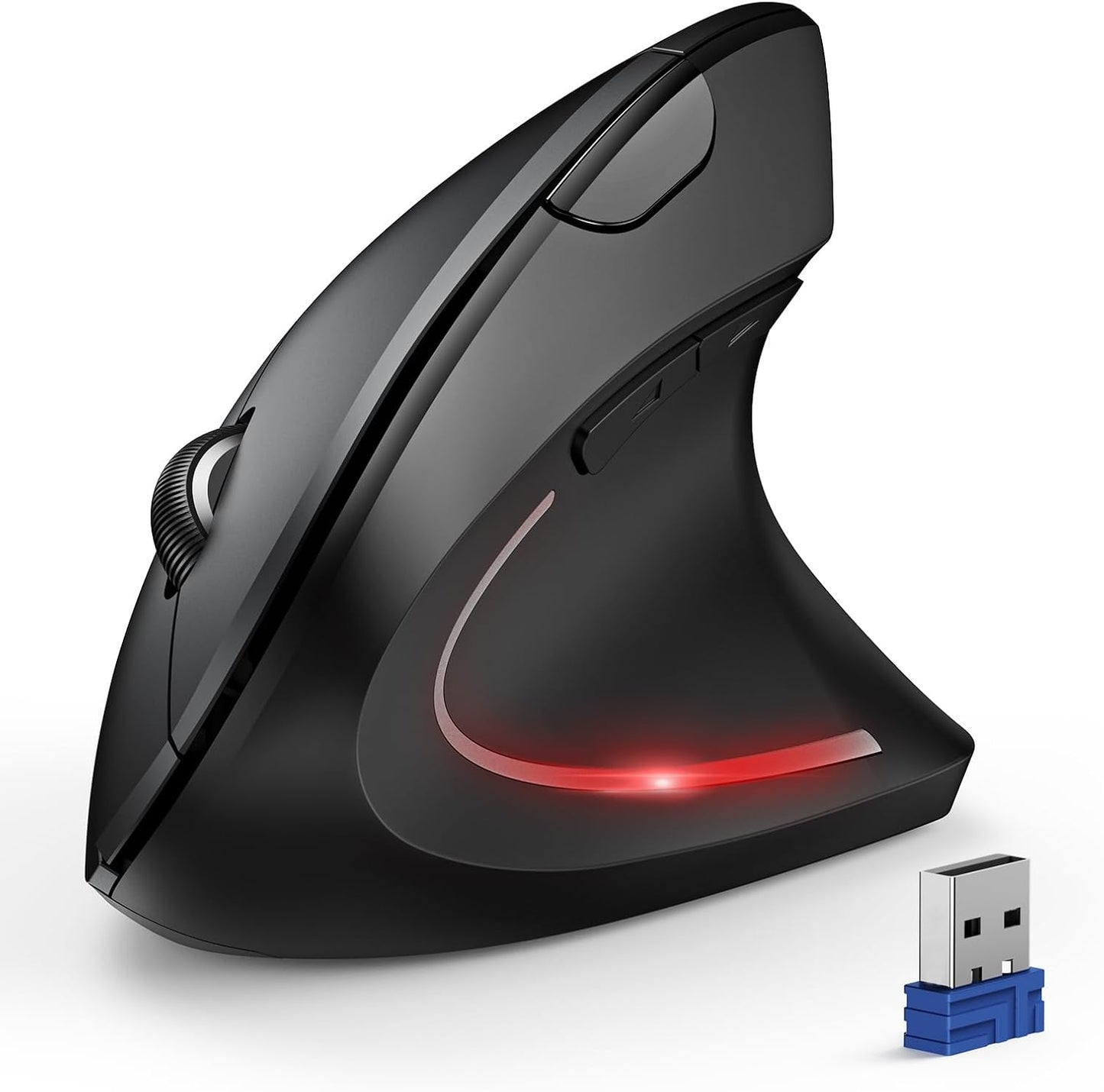 TECKNET Ergonomic Vertical Mouse - Wireless & Quiet, 4800 DPI, Wide Compatibility