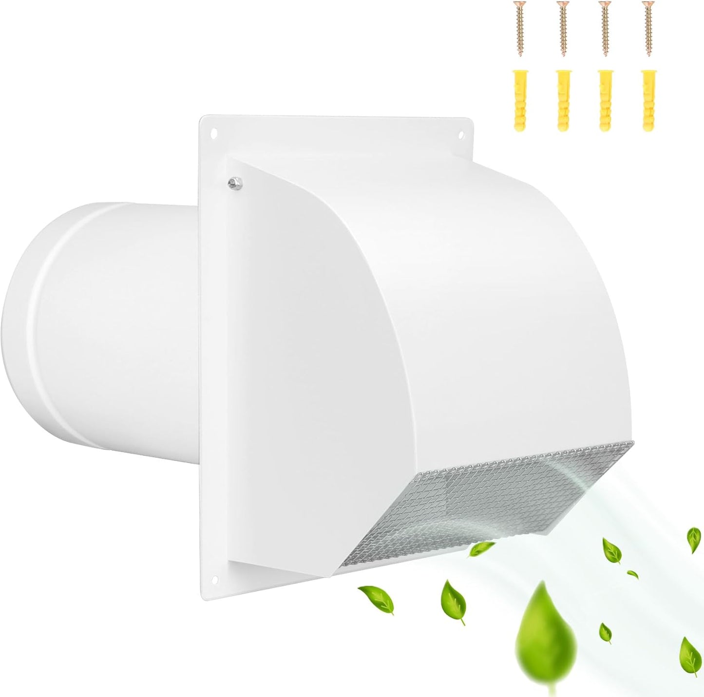 6 Inch Steel Hooded Wall Vent for Efficient Exhaust and Safety