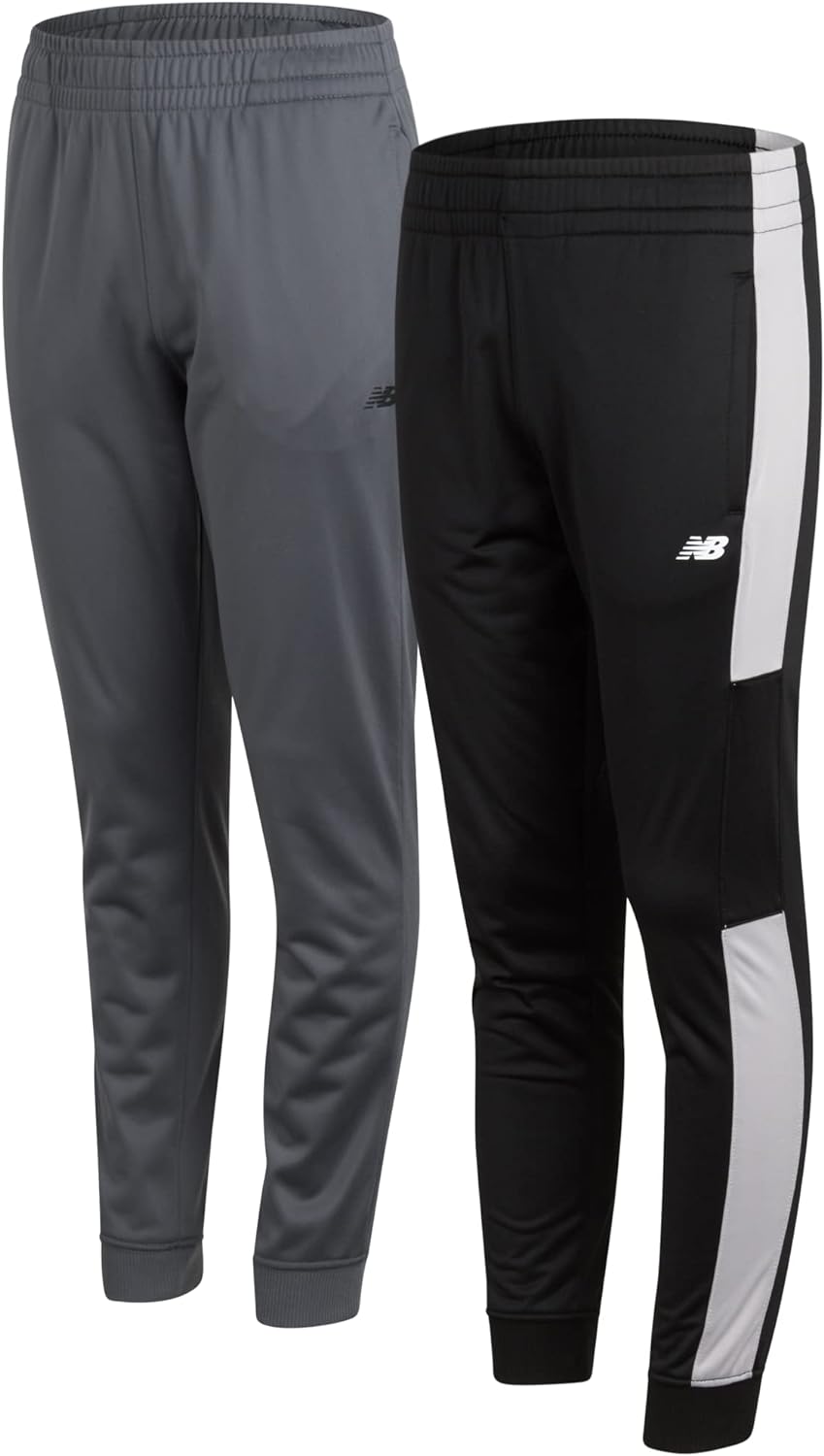 New Balance Boys Performance Joggers - 2 Pack with Zip Pockets