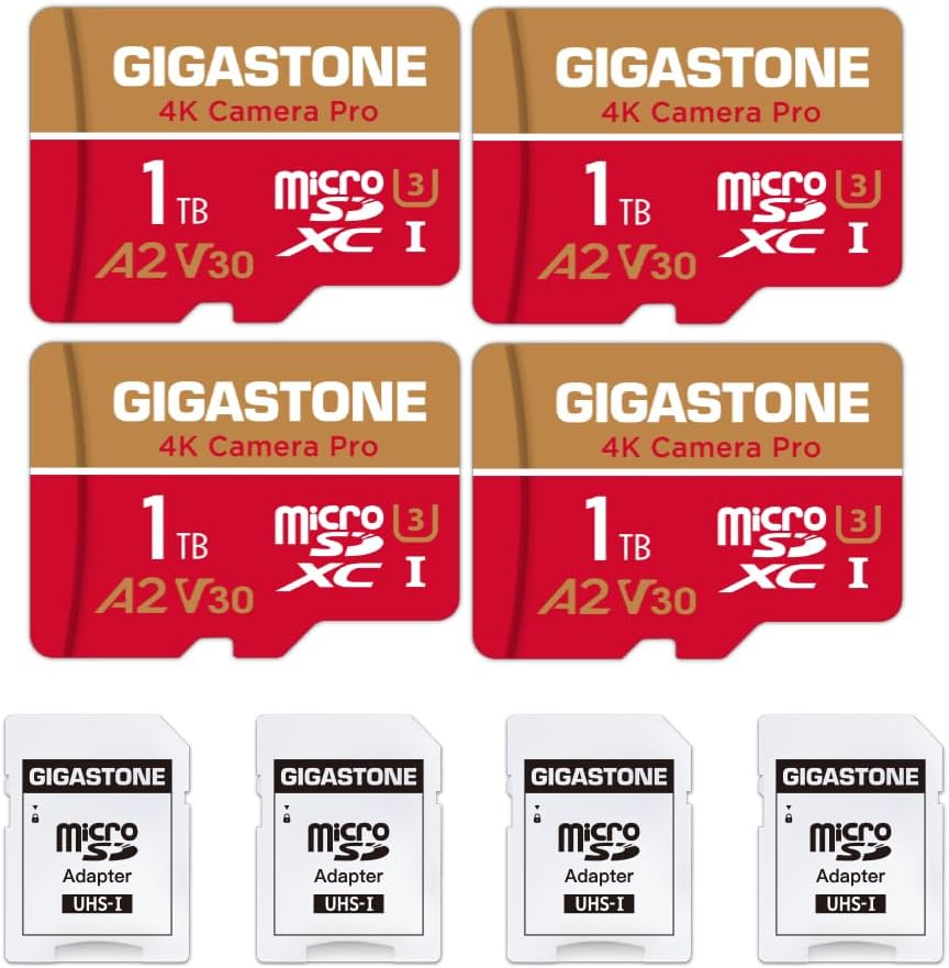 Ultimate 1TB MicroSD 4-Pack - 5Yrs Data Recovery, 4K Pro Performance