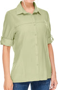 Womens Fishing Safari Shirt Sun Protection UPF 50 - Quick Dry Travel