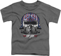 Top Gun Toddler T-Shirt Maverick Helmet Charcoal Tee - Official Kids