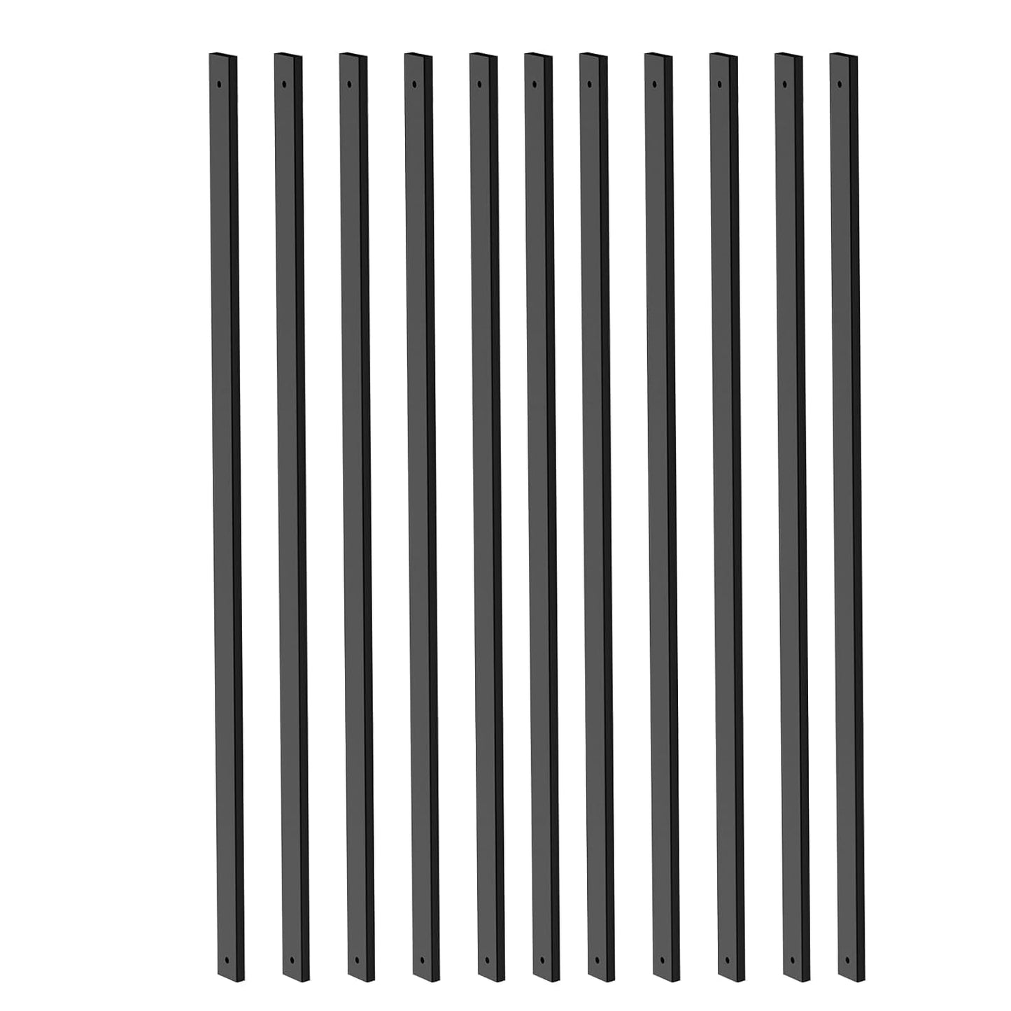 Deck Balusters 36ft' Straight Black Metal Railing for Safety