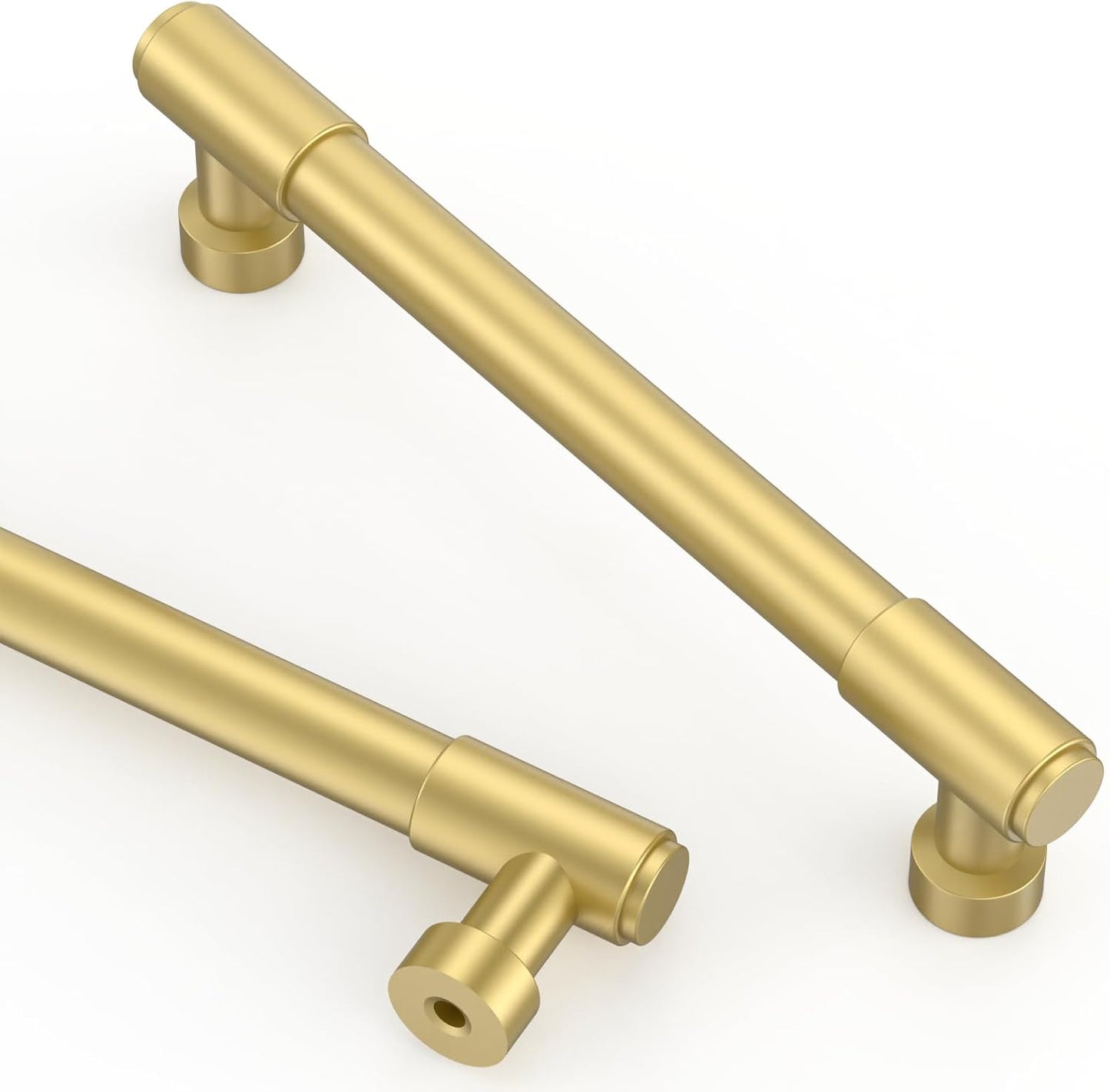 Brushed Gold Cabinet Pulls - 10 Pack 5 Inch Handles for Cabinets