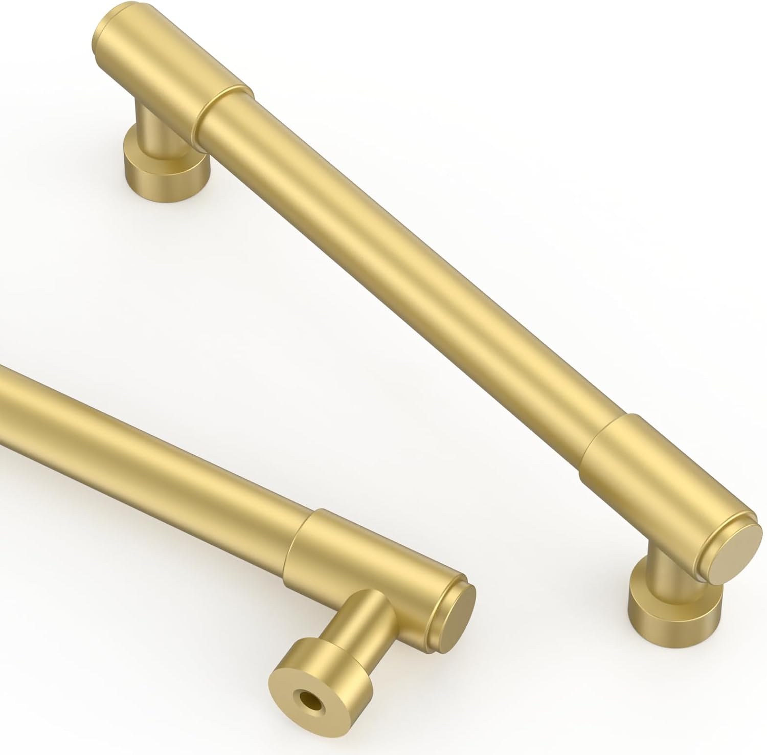 Brushed Gold Cabinet Pulls - 10 Pack 5 Inch Handles for Cabinets