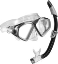 OutdoorMaster Cozumel DX Snorkel Set for Adults - Travel Ready