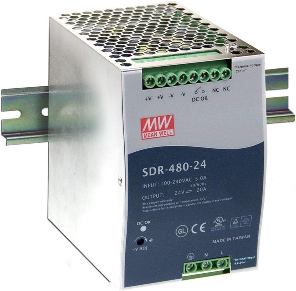 MW Mean Well SDR-480-48 48V 10A DIN Rail Power Supply Review