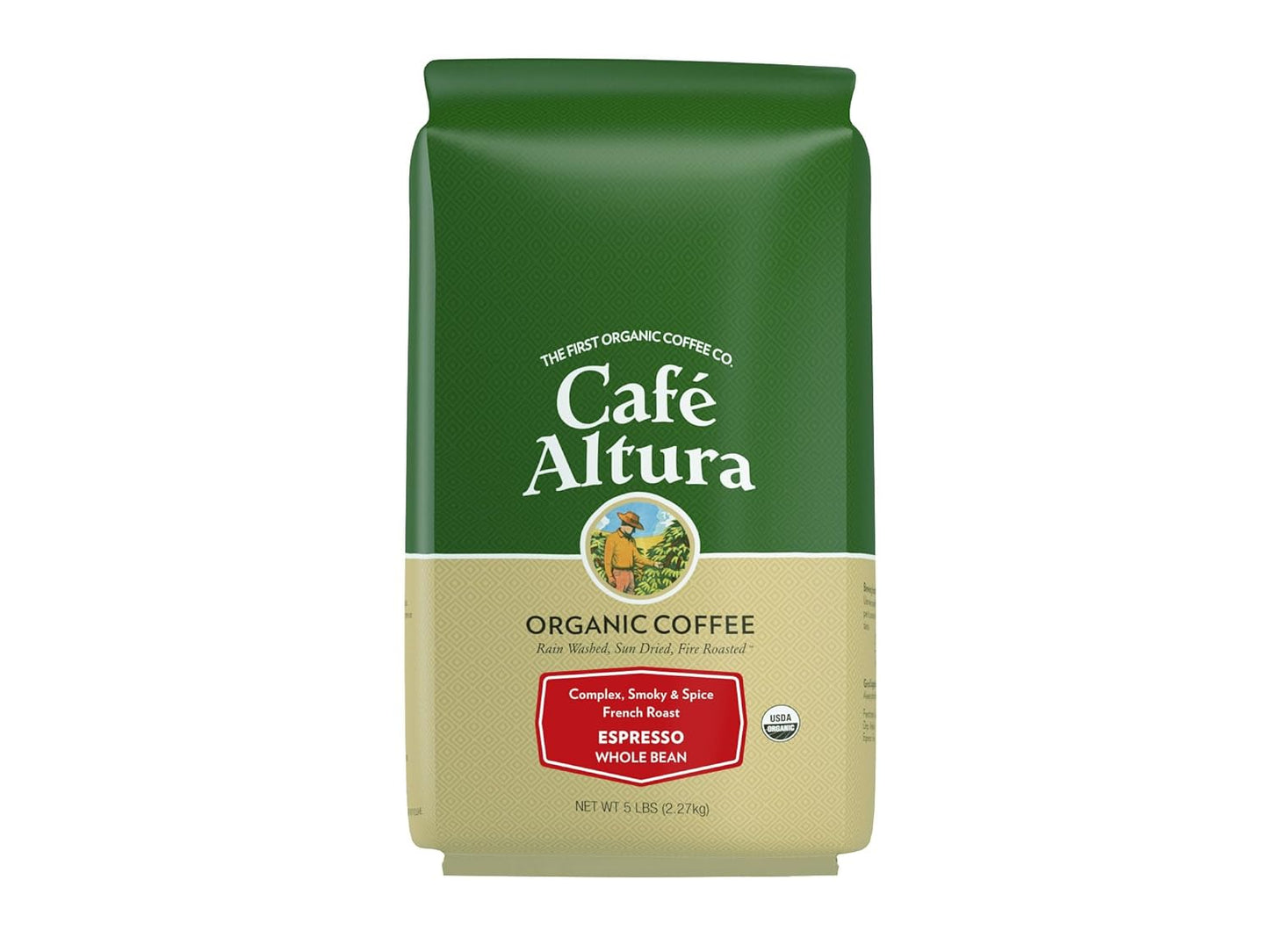Cafe Altura Whole Bean Organic Coffee Turkish Blend 5 lb Bag