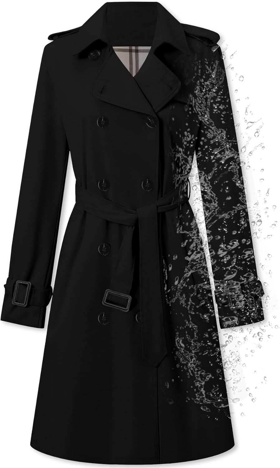 Stylish Women's Double Breasted Waterproof Trench Coat