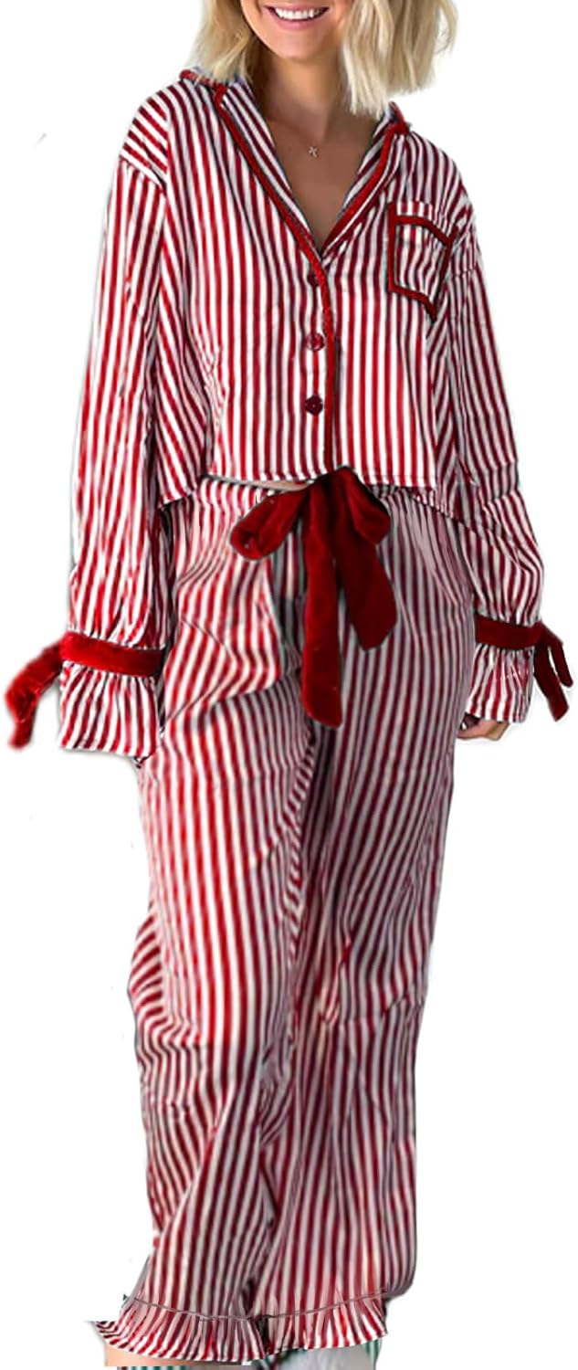 Sastianaen Women Christmas Pajamas Pant Set for Cozy Holidays