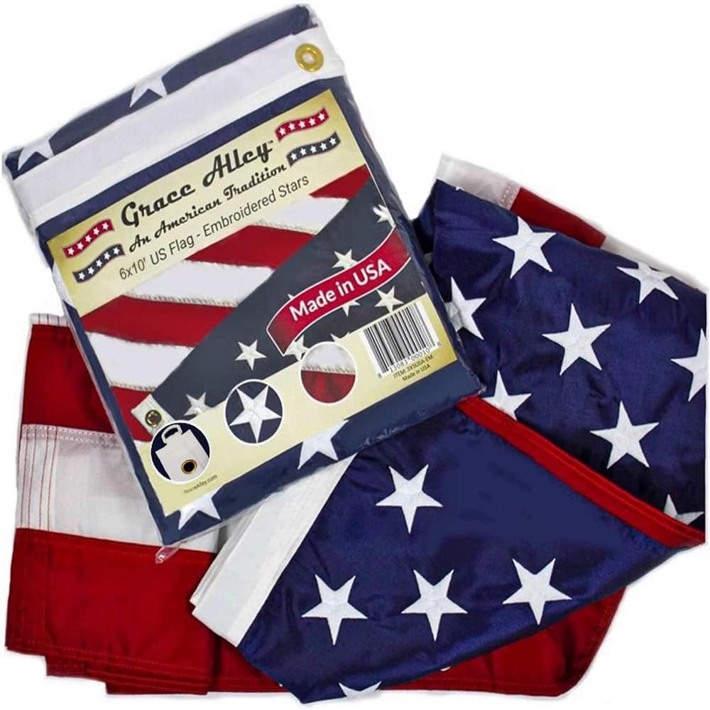Grace Alley American Flag 6x10 ft - Durable, Made in USA