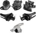 TRQ Engine Transmission Motor Mount Kit Set of 6pc for 2007-2008 Acura