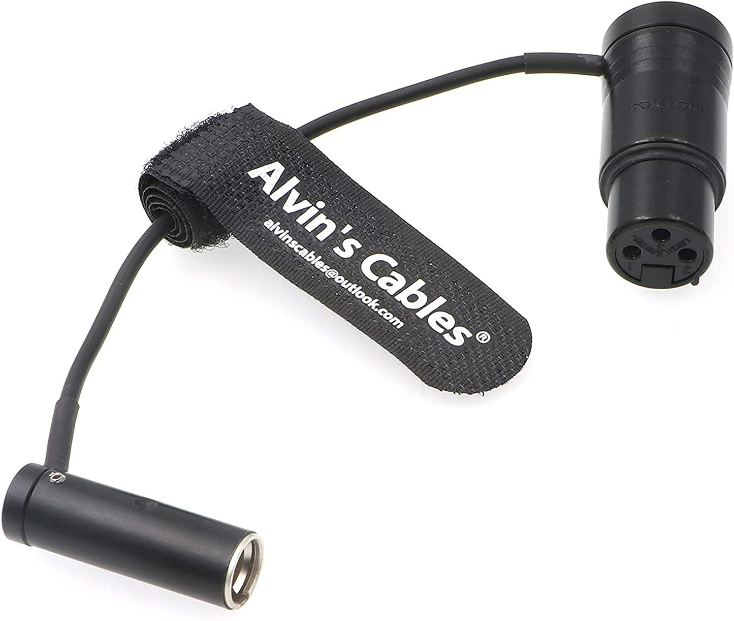 Low-Profile 3-Pin Mini-XLR to Full Size XLR Audio Cable