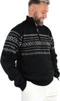 Quarter Zip Black Fleece Sweaters for Men - Soft and Warm
