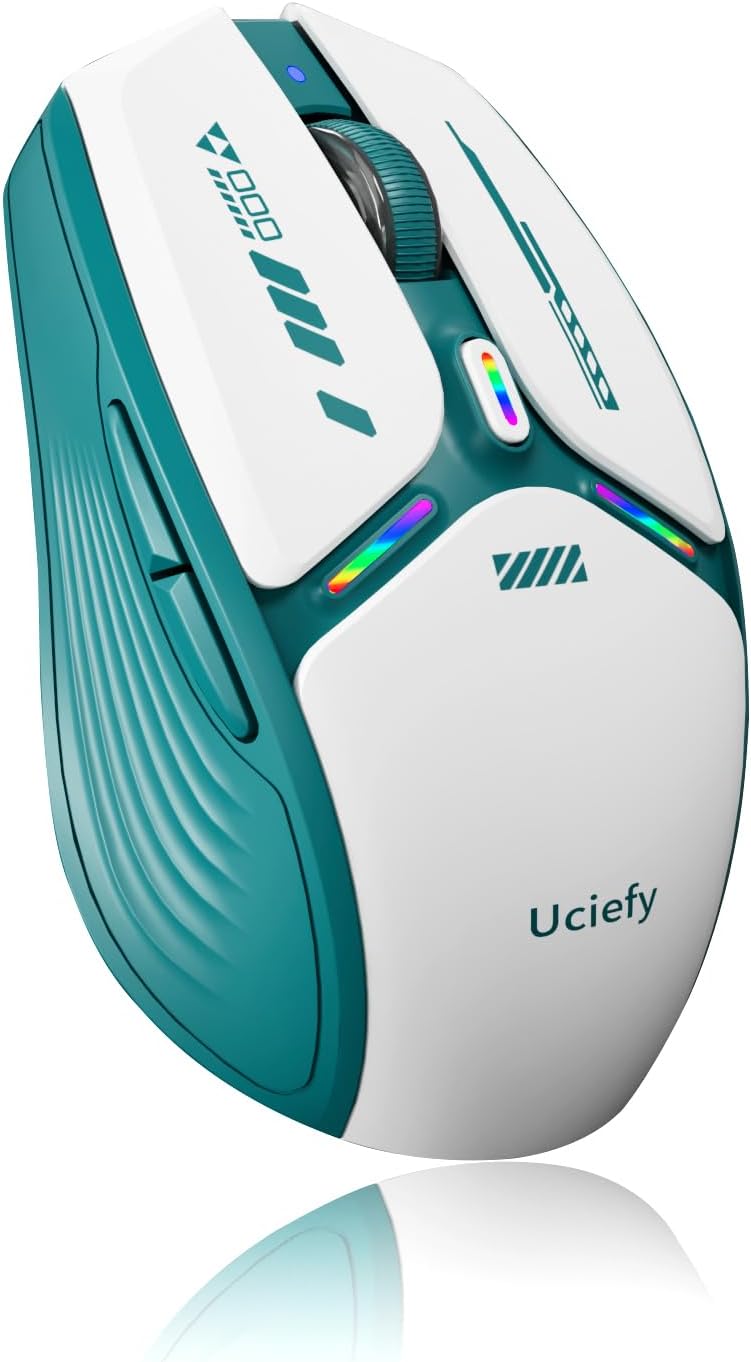 Uciefy V19 Rechargeable Wireless Mouse - LED Battery Indicator for Ultimate Convenience