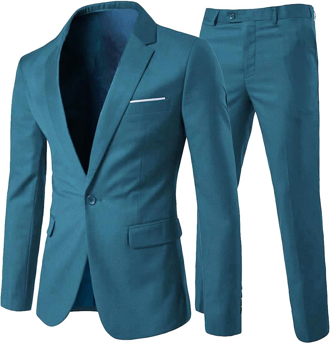 Cloudstyle Men's 2-Piece Slim Fit Dress Suit Jacket & Pants Set