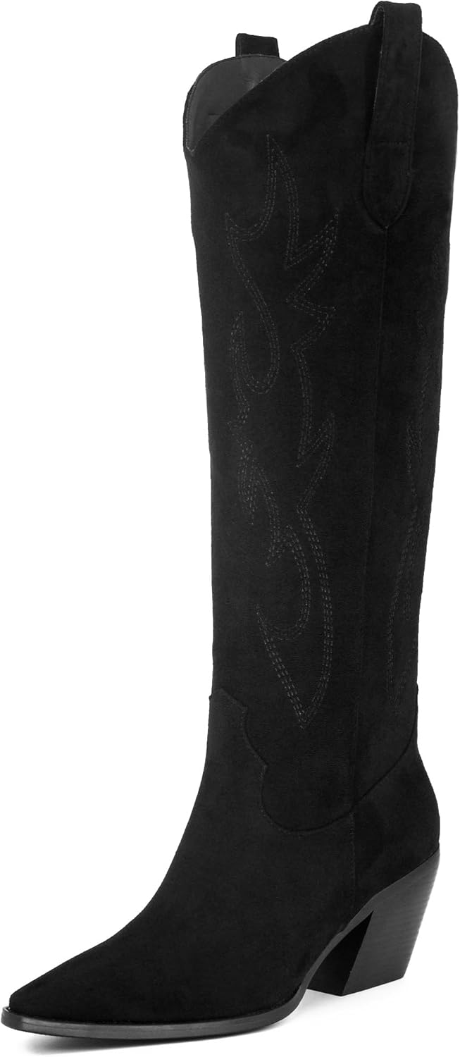 iiimmu Cowgirl Boots for Women - Stylish Knee High Cowboy Boots