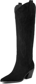 Cowgirl Boots Women Knee High Pointed Toe Block Heel (Style 22HG)