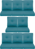 Peacock Green 8-Piece Patio Cushion Set - Fade & Water Resistant