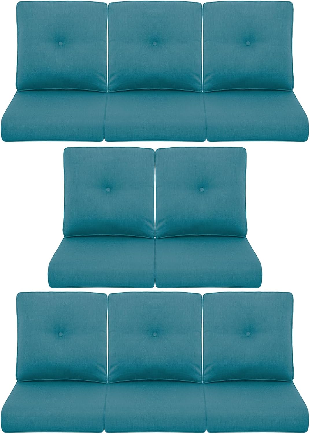 8-Piece Outdoor Patio Cushion Set for Wicker Sectional Sofa