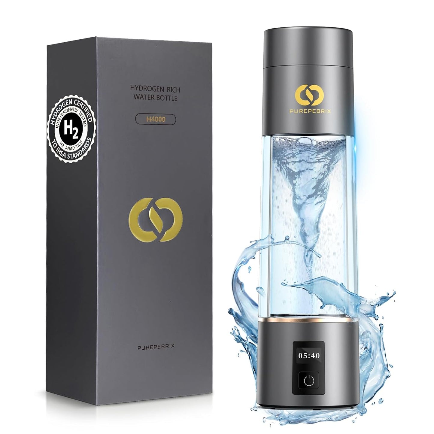 Hydrogen Water Bottle Generator - Portable H2 Hydration Gift