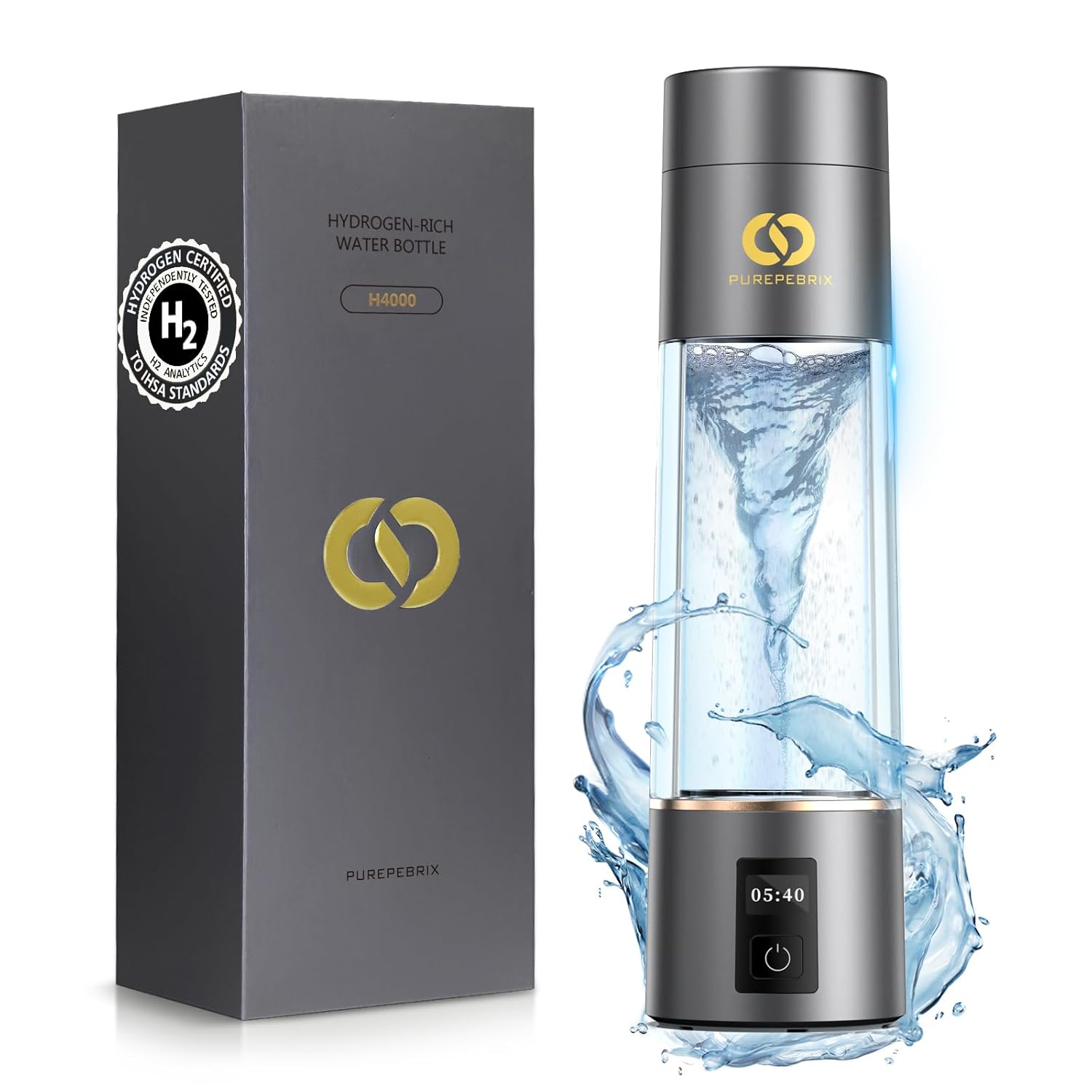 Hydrogen Water Bottle Generator - Portable H2 Hydration Gift