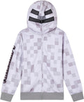 Minecraft Skeleton Hoodie for Boys Ages 4-18 - Full Zip Cosplay