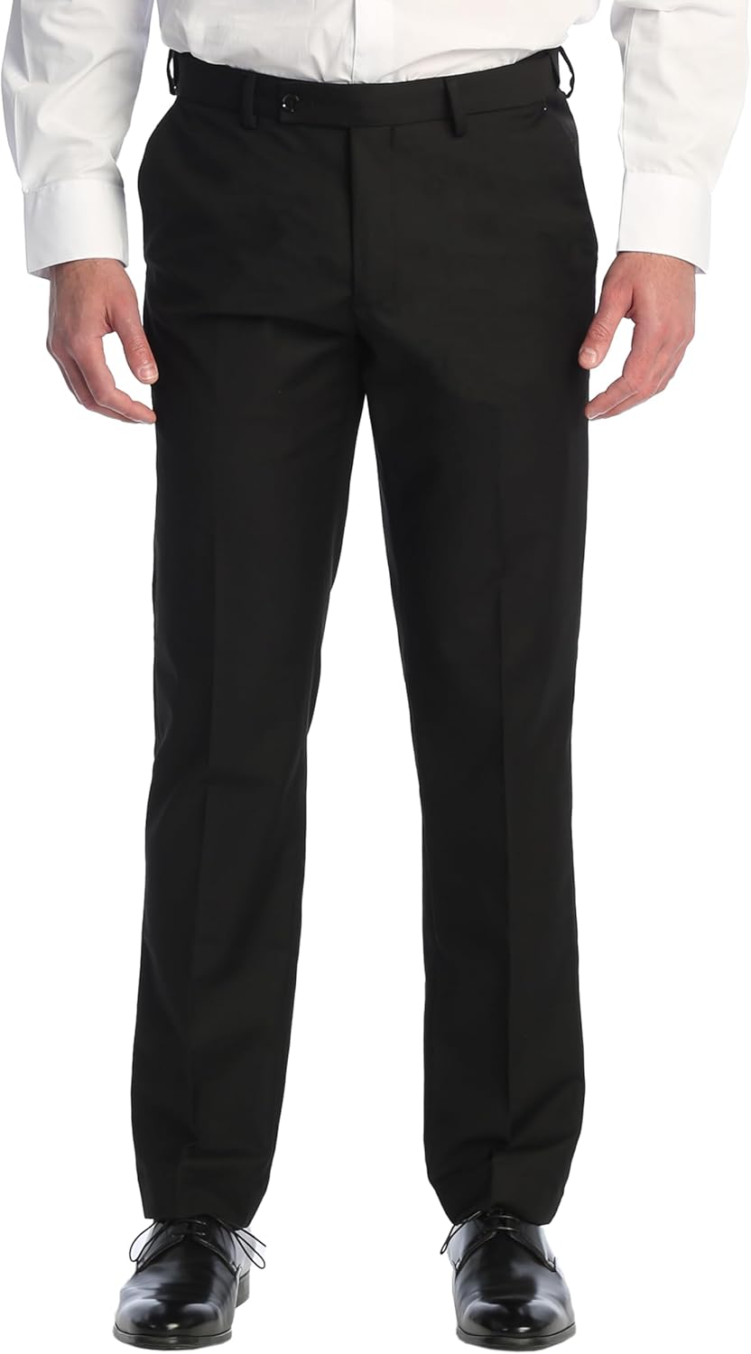 Gioberti Men's Hidden Expandable Waist Dress Pants for Comfort