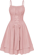 Scarlet Darkness Renaissance Dress Women Chiffon Spaghetti Strap into