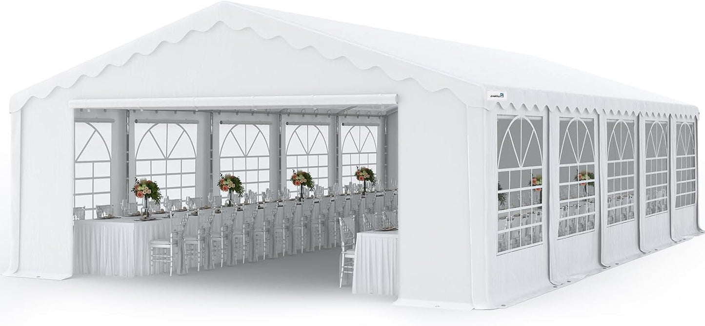 PEAKTOP OUTDOOR 16ftX32ft Heavy Duty Party Tent for Events