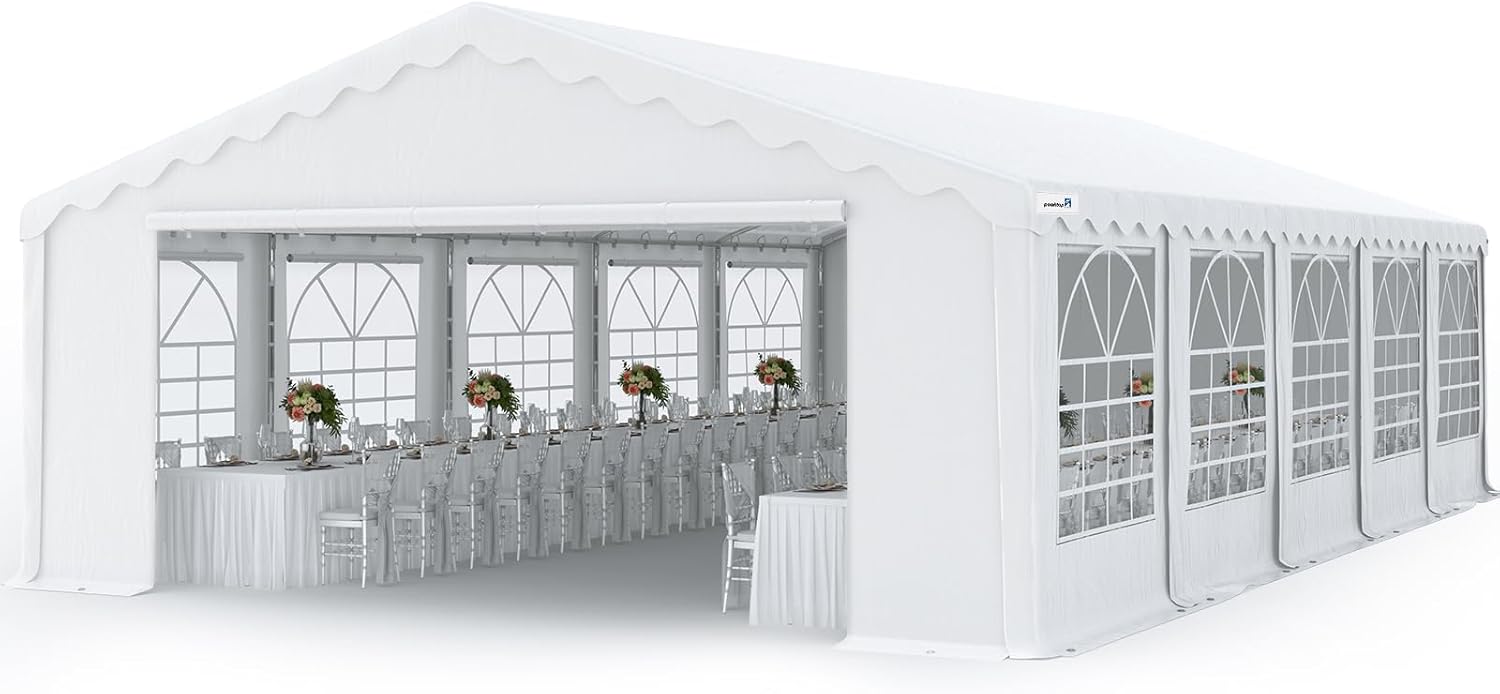 PEAKTOP OUTDOOR 16ftX32ft Heavy Duty Party Tent for Events