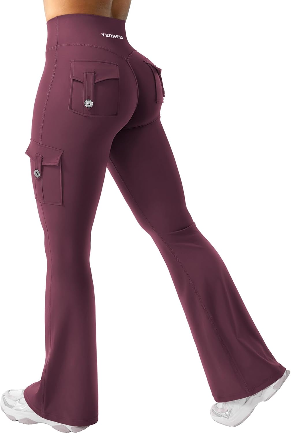 YEOREO CoreFlex Women Workout Flare Leggings with Pockets