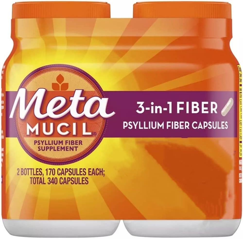 Metamucil Fiber Therapy for Regularity, 340 Capsules Value Pack