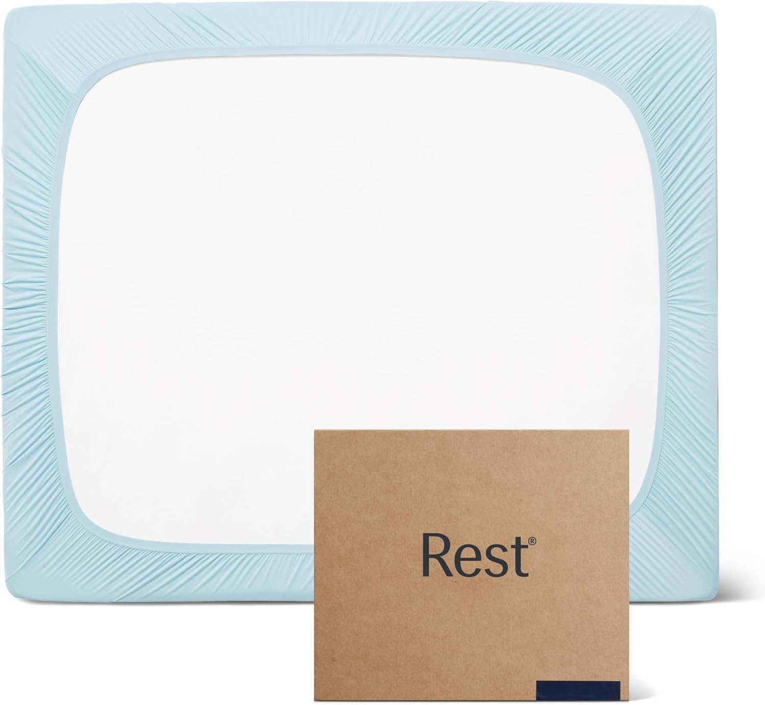 Evercool+ Fitted Sheet for Queen Size Bed, Light Blue Comfort
