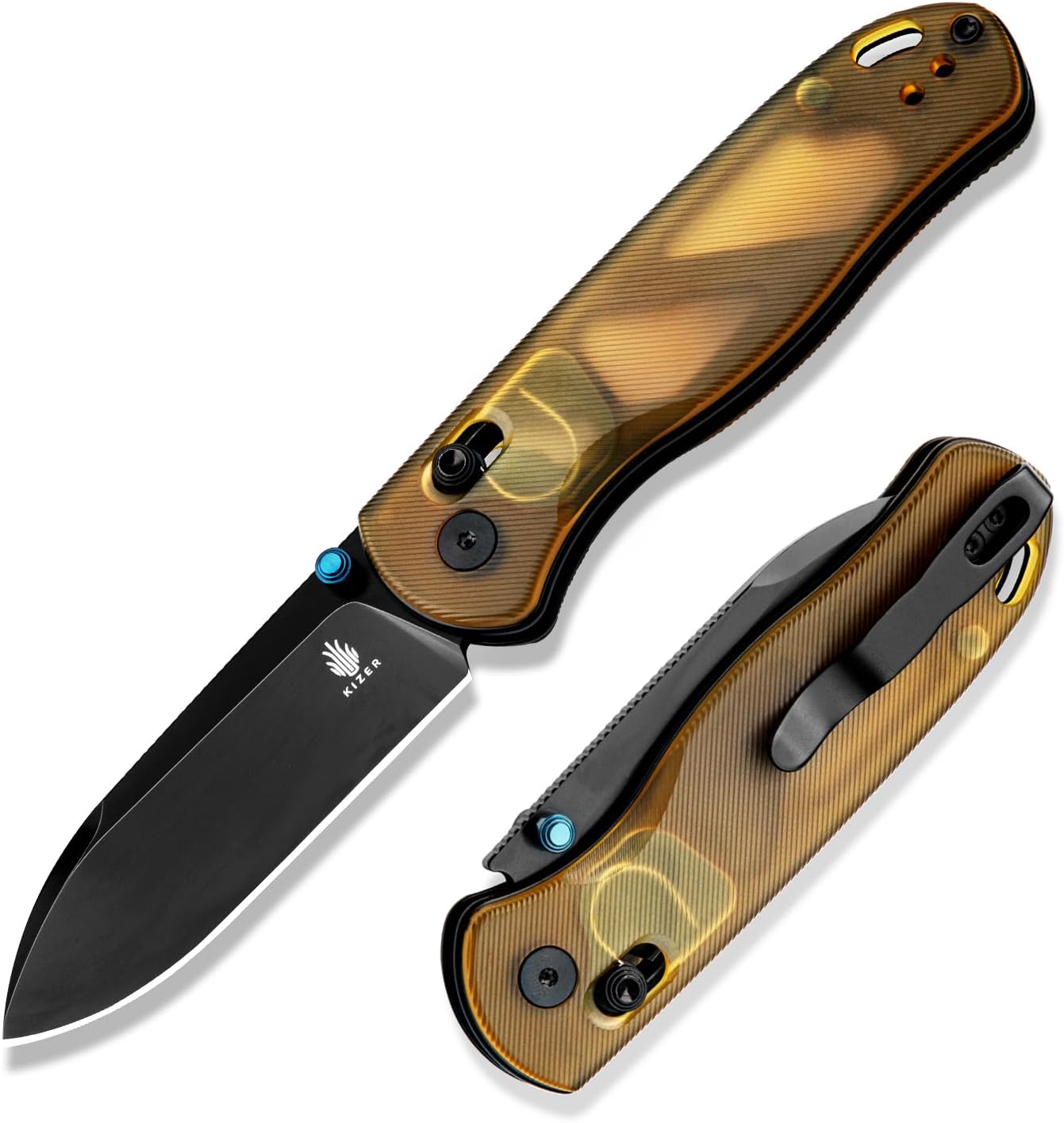 Kizer Drop Bear EDC Pocket Knife with PEI Handle and Nitro-V Steel
